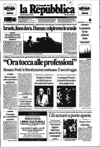 Il lunedì de La repubblica